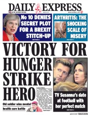 Daily Express (UK) Newspaper Front Page for 5 November 2018