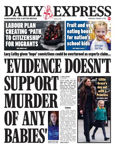 Daily Express Newspaper Front Page (UK) for 5 February 2025