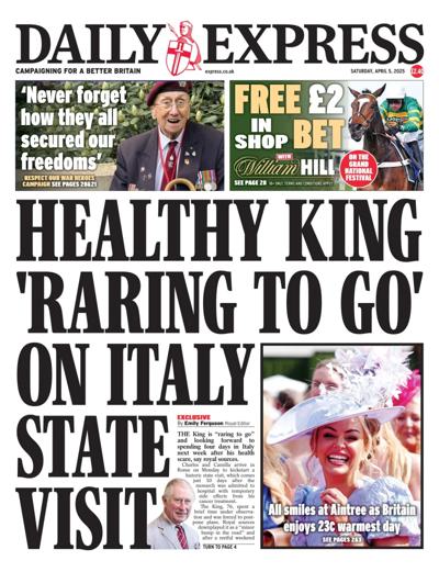 Daily Express Newspaper Front Page (UK) for 5 April 2025