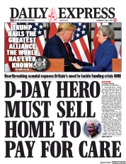 Daily Express (UK) Newspaper Front Page for 5 June 2019