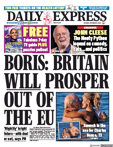 Daily Express Newspaper Front Page (UK) for 5 September 2020