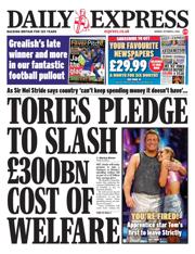 Daily Express front page for 6 October 2025