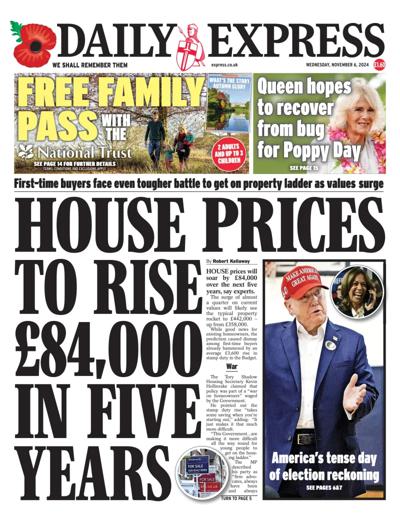 Daily Express Newspaper Front Page (UK) for 6 November 2024