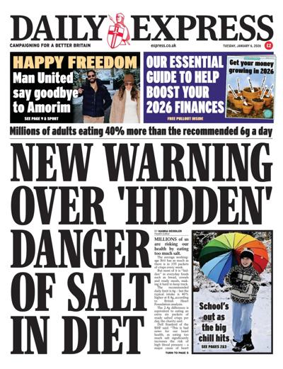 Daily Express Newspaper Front Page (UK) for 6 January 2026