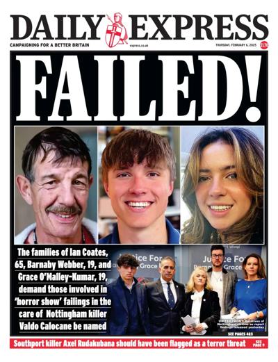 Daily Express Newspaper Front Page (UK) for 6 February 2025