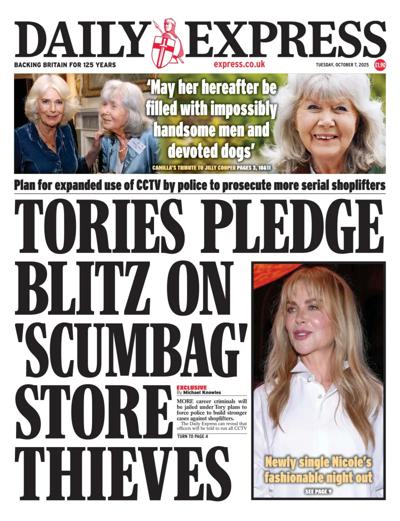 Daily Express Newspaper Front Page (UK) for 7 October 2025