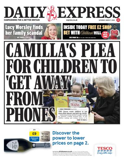 Daily Express Newspaper Front Page (UK) for 7 March 2026