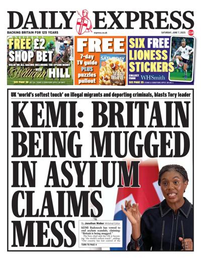 Daily Express Newspaper Front Page (UK) for 7 June 2025
