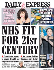 Daily Express (UK) Newspaper Front Page for 8 January 2019