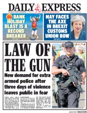 Daily Express (UK) Newspaper Front Page for 8 May 2018