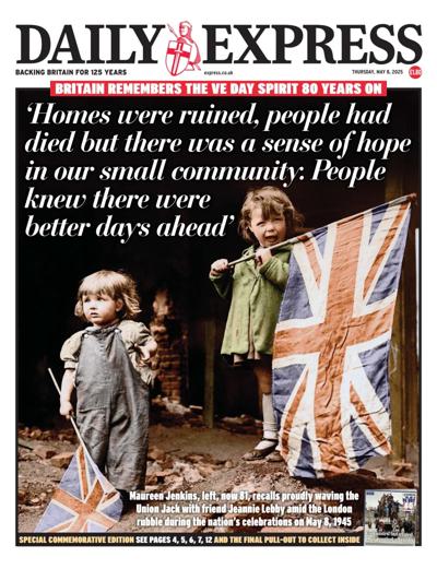 Daily Express Newspaper Front Page (UK) for 8 May 2025