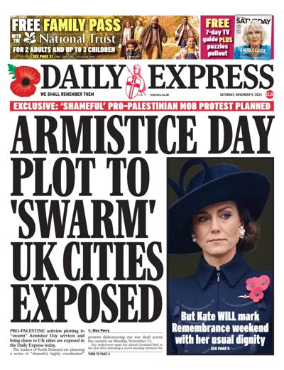 Daily Express Newspaper Front Page (UK) for 9 November 2024