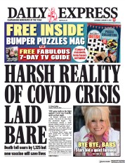 Daily Express (UK) Newspaper Front Page for 9 January 2021