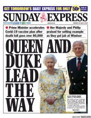 Daily Express Sunday (UK) Newspaper Front Page for 10 January 2021