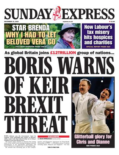 Daily Express Sunday Newspaper Front Page (UK) for 15 December 2024