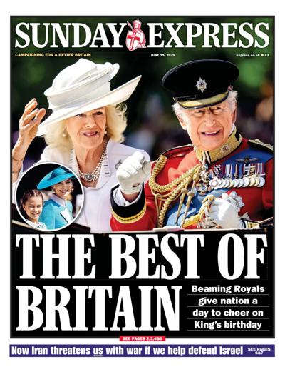 Daily Express Sunday Newspaper Front Page (UK) for 15 June 2025