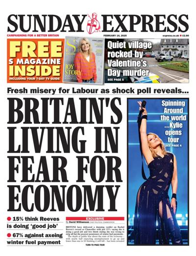 Daily Express Sunday Newspaper Front Page (UK) for 16 February 2025