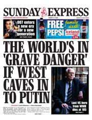 Daily Express Sunday front page for 17 August 2025