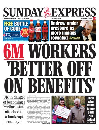 Daily Express Sunday Newspaper Front Page (UK) for 1 February 2026