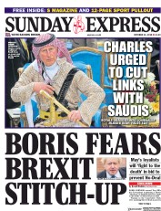 Daily Express Sunday (UK) Newspaper Front Page for 21 October 2018