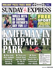 Daily Express Sunday (UK) Newspaper Front Page for 21 June 2020