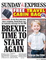 Daily Express Sunday (UK) Newspaper Front Page for 22 July 2018