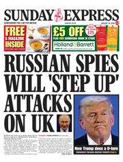 Daily Express Sunday front page for 25 January 2026