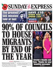 Daily Express Sunday front page for 26 October 2025