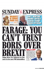 Daily Express Sunday (UK) Newspaper Front Page for 26 May 2019