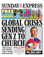 Daily Express Sunday front page for 27 July 2025