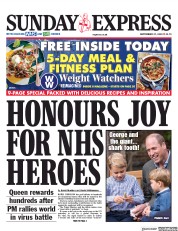 Daily Express Sunday (UK) Newspaper Front Page for 27 September 2020