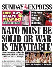 Daily Express Sunday front page for 28 September 2025