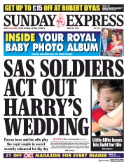 Daily Express Sunday (UK) Newspaper Front Page for 29 April 2018