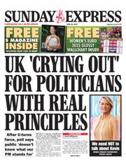 Daily Express Sunday front page for 29 June 2025