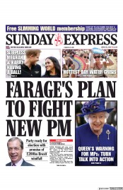 Daily Express Sunday (UK) Newspaper Front Page for 30 June 2019