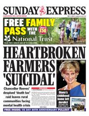 Daily Express Sunday front page for 4 May 2025