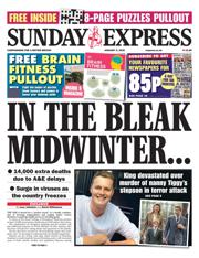 Daily Express Sunday front page for 5 January 2025