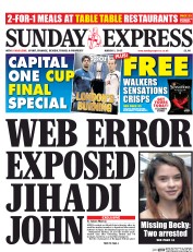 Daily Express Sunday (UK) Newspaper Front Page for 1 March 2015