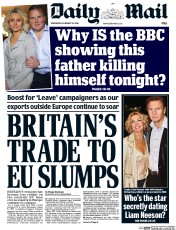 Daily Mail (UK) Newspaper Front Page for 10 February 2016