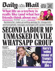 Daily Mail front page for 10 February 2025