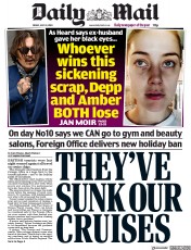 Daily Mail (UK) Newspaper Front Page for 10 July 2020