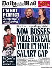 Daily Mail (UK) Newspaper Front Page for 11 October 2018