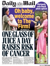 Daily Mail (UK) Newspaper Front Page for 11 July 2019