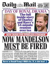 Daily Mail front page for 11 September 2025