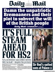 Daily Mail (UK) Newspaper Front Page for 12 October 2016