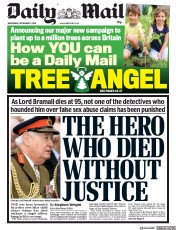 Daily Mail (UK) Newspaper Front Page for 13 November 2019