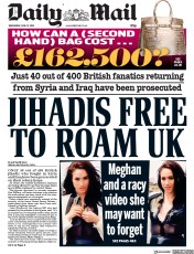 Daily Mail (UK) Newspaper Front Page for 13 June 2018