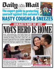 Daily Mail front page for 14 October 2025