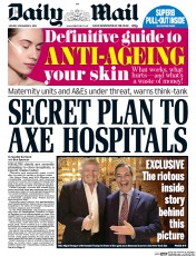 Daily Mail (UK) Newspaper Front Page for 14 November 2016