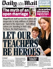 Daily Mail (UK) Newspaper Front Page for 15 May 2020